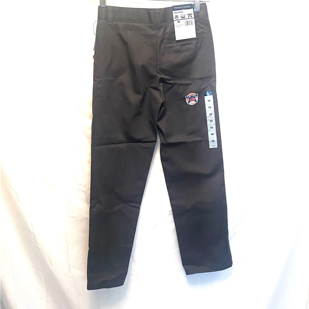 French Toast Boys Relaxed Fit Twill Pants Gray NWT